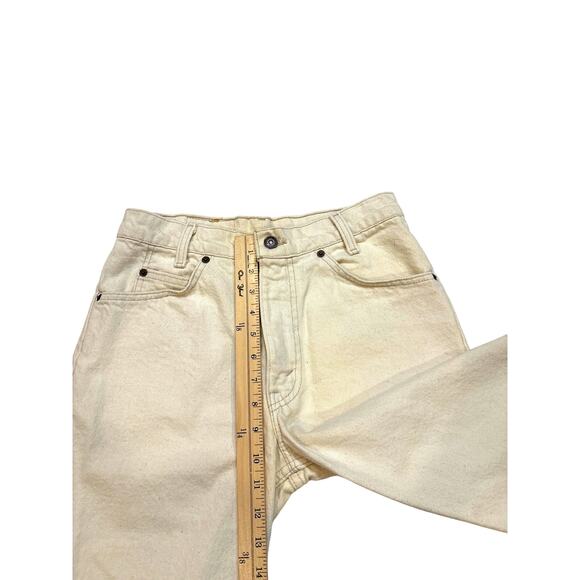 Vtg Levis 550 Jean Shorts Men 30 (28) Cream Relaxed Fit Denim 90s Orange Tab USA - Picture 7 of 9